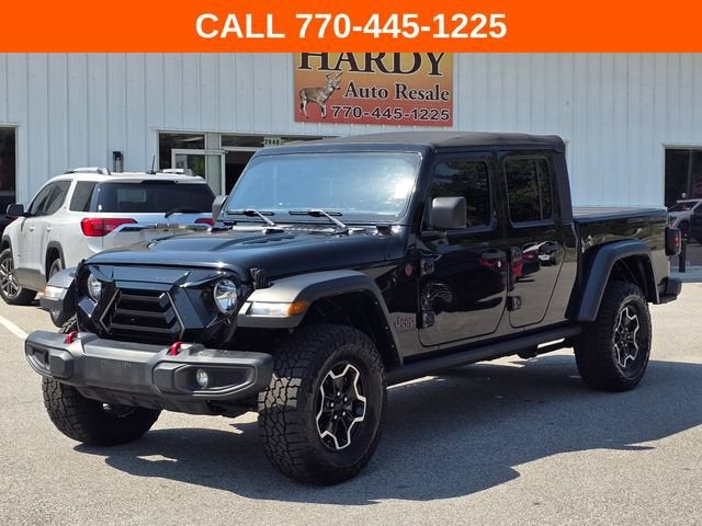 2022 Jeep Gladiator Rubicon 4x4 in Black — front three-quarter view