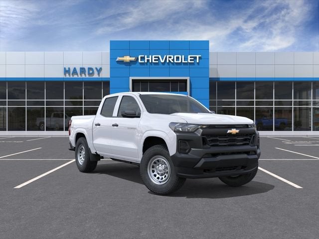 2026 Chevrolet Colorado WT in Summit White — front three-quarter view