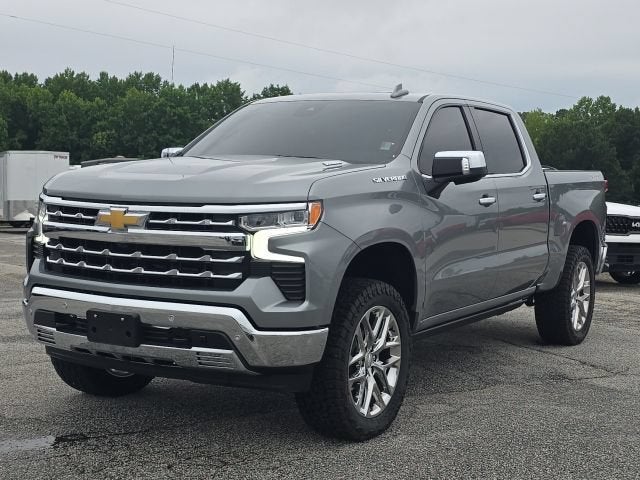 2025 Chevrolet Silverado 1500 LTZ in Sterling Gray Metallic — front three-quarter view