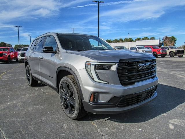 2026 GMC Acadia Elevation in Sterling Metallic — front three-quarter view