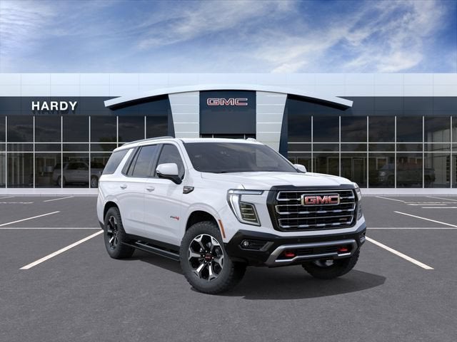 2026 GMC Yukon AT4 in Summit White — front three-quarter view