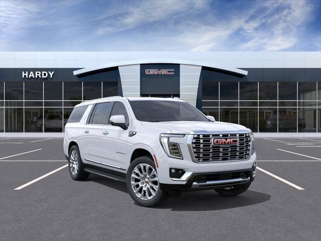 2026 GMC Yukon XL Denali in Summit White — front three-quarter view