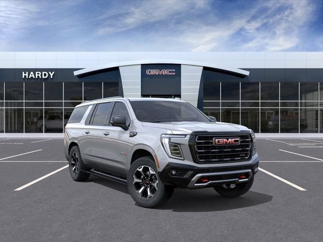 2026 GMC Yukon XL AT4 Ultimate in Sterling Metallic — front three-quarter view