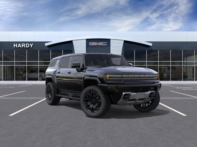 2025 GMC HUMMER EV SUV 3X in Void Black — front three-quarter view
