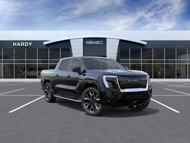 2025 GMC Sierra EV Extended Range Denali in Onyx Black — front three-quarter view