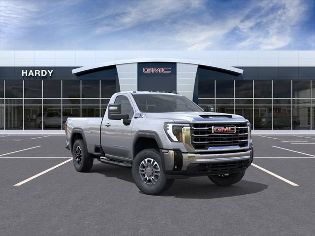 2026 GMC Sierra 3500 HD SLE in Sterling Metallic — front three-quarter view