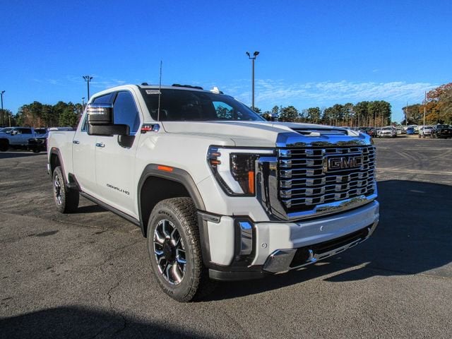 2026 GMC Sierra 2500 HD Denali in Glacier White Tricoat — front three-quarter view
