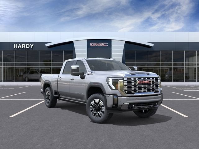 2026 GMC Sierra 2500 HD Denali in Sterling Metallic — front three-quarter view