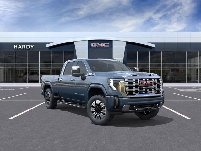 2026 GMC Sierra 3500 HD Denali in Downpour Metallic — front three-quarter view