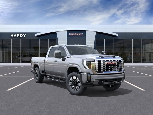 2026 GMC Sierra 3500 HD Denali in Sterling Metallic — front three-quarter view
