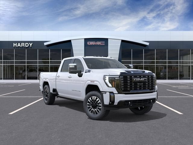 2026 GMC Sierra 2500 HD Denali Ultimate in Summit White — front three-quarter view