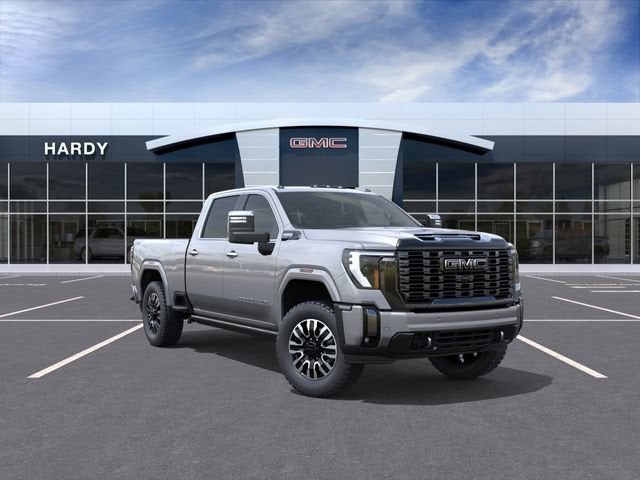 2026 GMC Sierra 2500 HD Denali Ultimate in Sterling Metallic — front three-quarter view