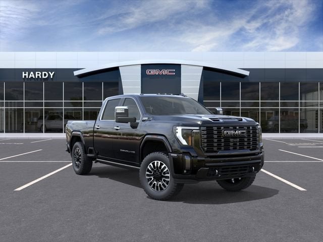 2026 GMC Sierra 2500 HD Denali Ultimate in Onyx Black — front three-quarter view