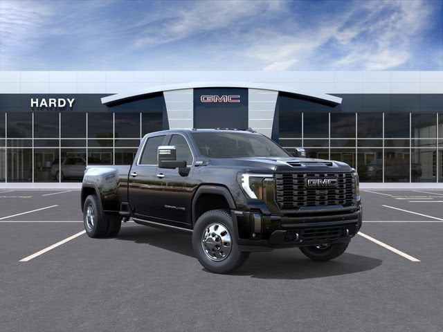 2026 GMC Sierra 3500 HD Denali Ultimate DRW in Onyx Black — front three-quarter view