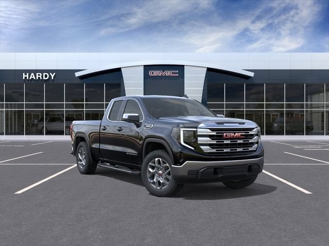2026 GMC Sierra 1500 SLE in Onyx Black — front three-quarter view