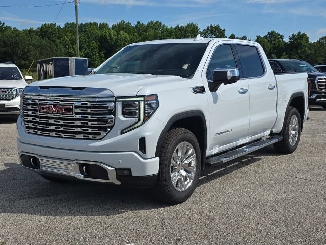 2026 GMC Sierra 1500 Denali in Glacier White Tricoat — front three-quarter view