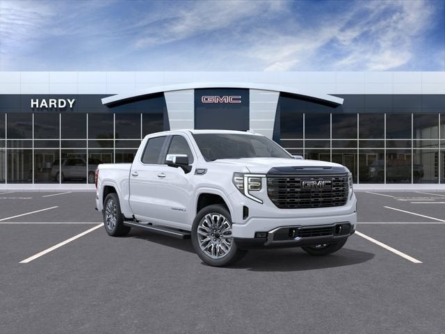 2026 GMC Sierra 1500 Denali Ultimate in Glacier White Tricoat — front three-quarter view