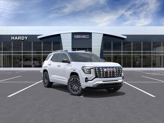 2027 GMC Terrain AWD Denali in Summit White — front three-quarter view
