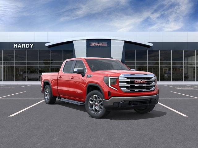 2026 GMC Sierra 1500 SLE in Cardinal Red — front three-quarter view