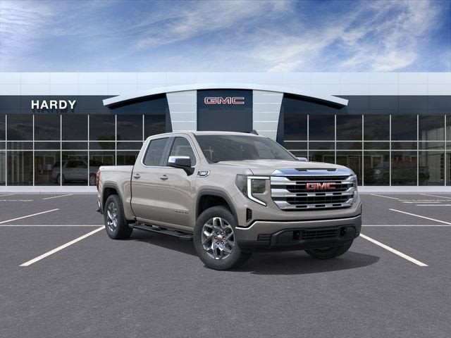 2026 GMC Sierra 1500 SLE in Coastal Dune — front three-quarter view