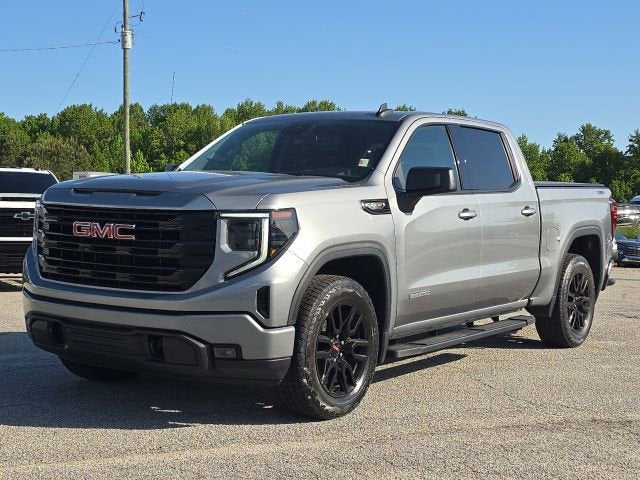 2023 GMC Sierra 1500 Elevation in Sterling Metallic — front three-quarter view