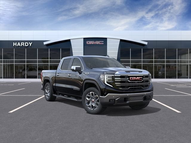 2026 GMC Sierra 1500 SLT in Onyx Black — front three-quarter view