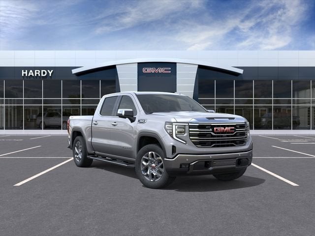 2026 GMC Sierra 1500 SLT in Sterling Metallic — front three-quarter view