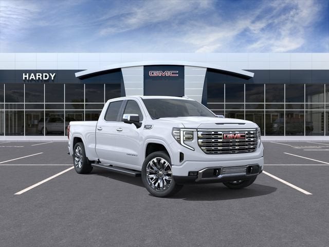 2026 GMC Sierra 1500 Denali in Glacier White Tricoat — front three-quarter view