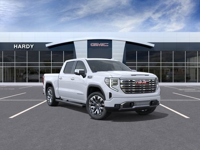 2026 GMC Sierra 1500 Denali in Glacier White Tricoat — front three-quarter view