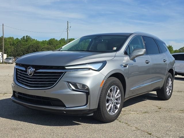 2023 Buick Enclave Essence in Moonstone Gray Metallic — front three-quarter view