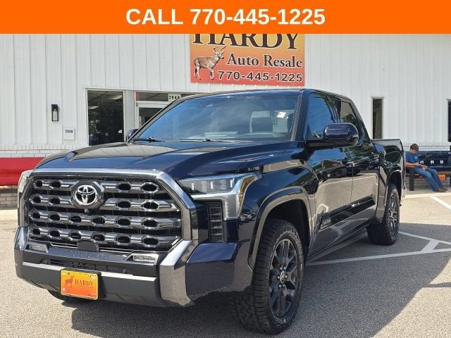 2023 Toyota Tundra Platinum in Blue — front three-quarter view