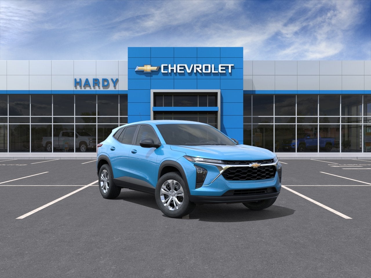 2026 Chevrolet Trax LS in Marina Blue Metallic — front three-quarter view