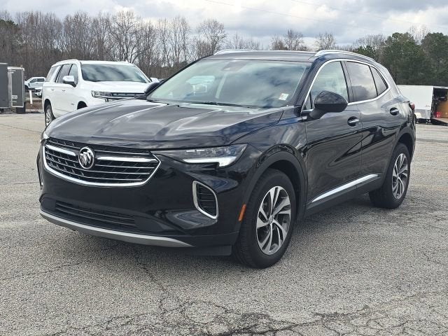 2023 Buick Envision Essence in Ebony Twilight Metallic — front three-quarter view
